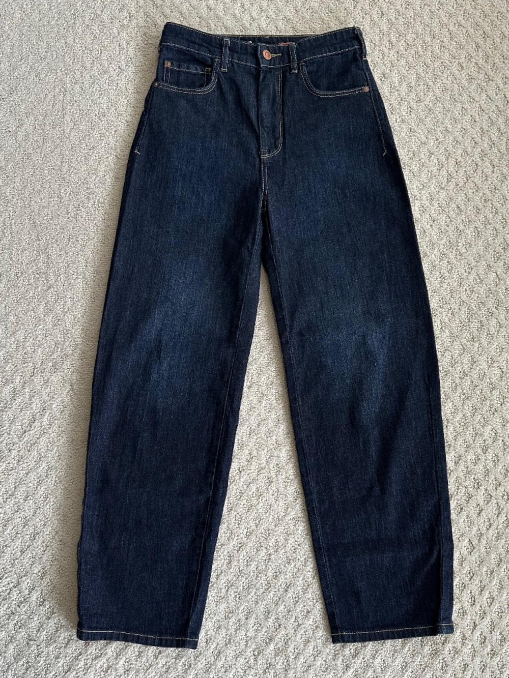 Pilcro The Column High-Rise Straight Jeans Dark Wash 25 Modern Classic Denim - Picture 4 of 16